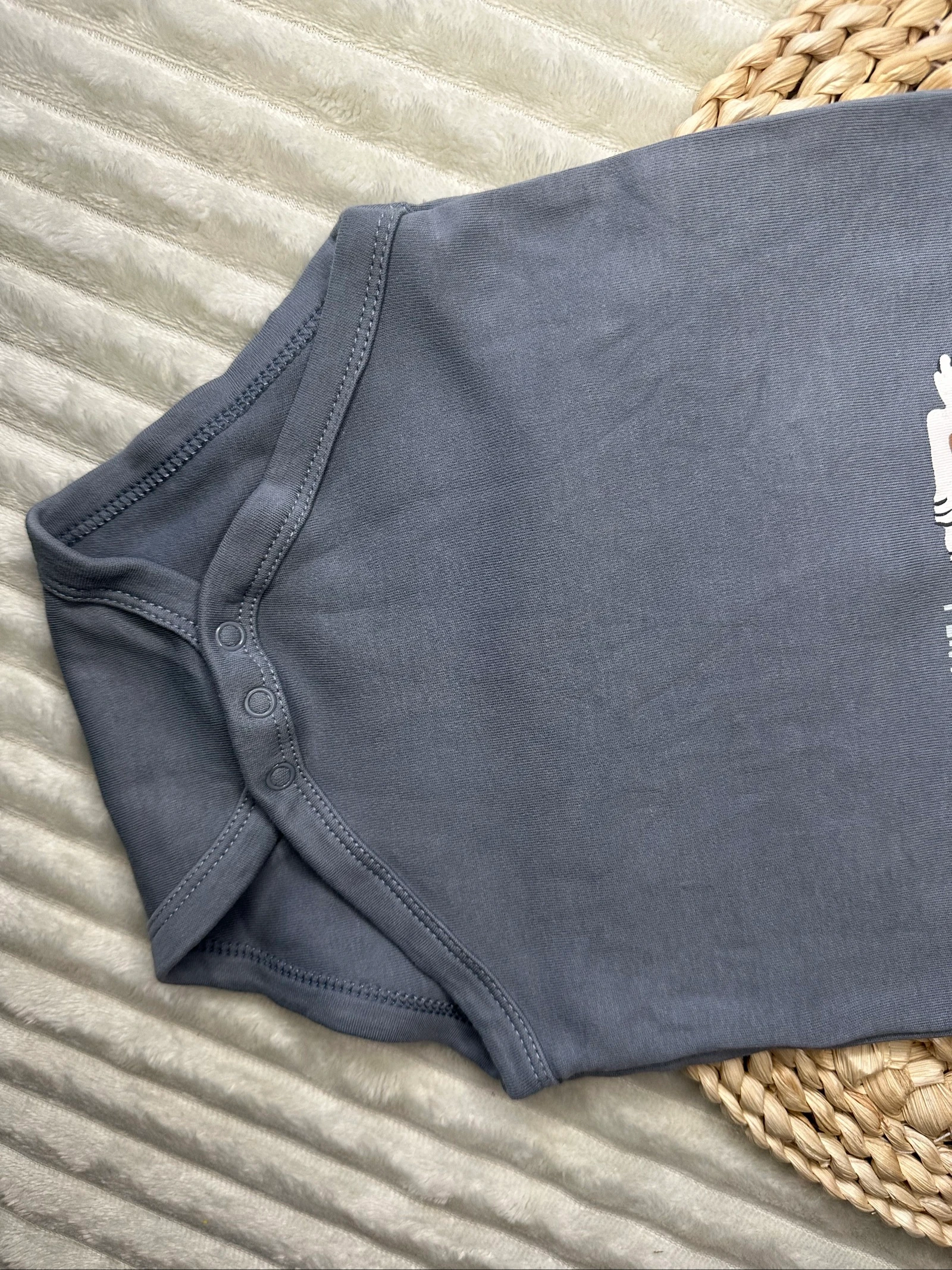 C&A blauwe korte mouwen body 9-12 maanden – photo 3